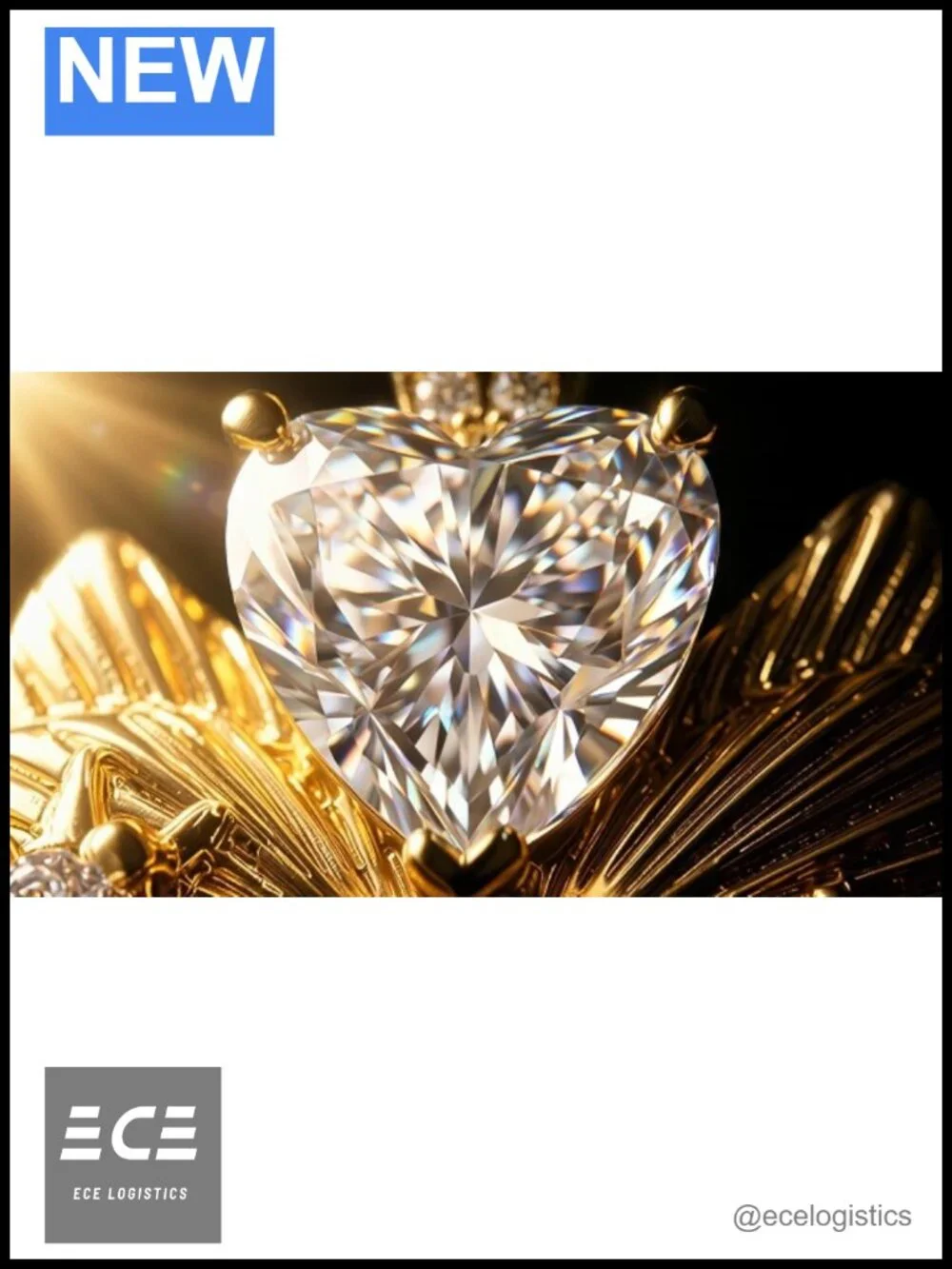 18K Gold Plated Sun Heart Pendant Necklace with Birthstone